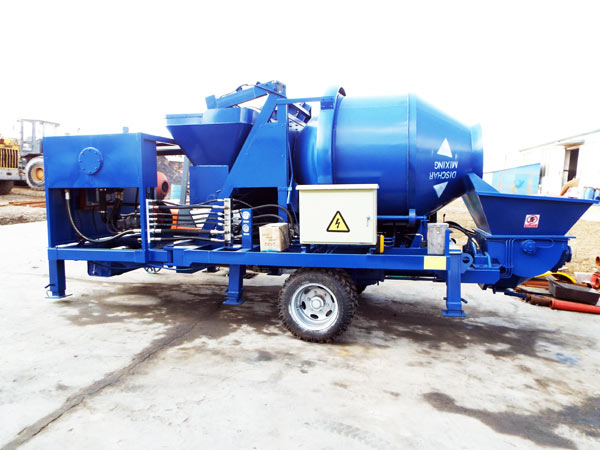 trailer concrete mixer pump