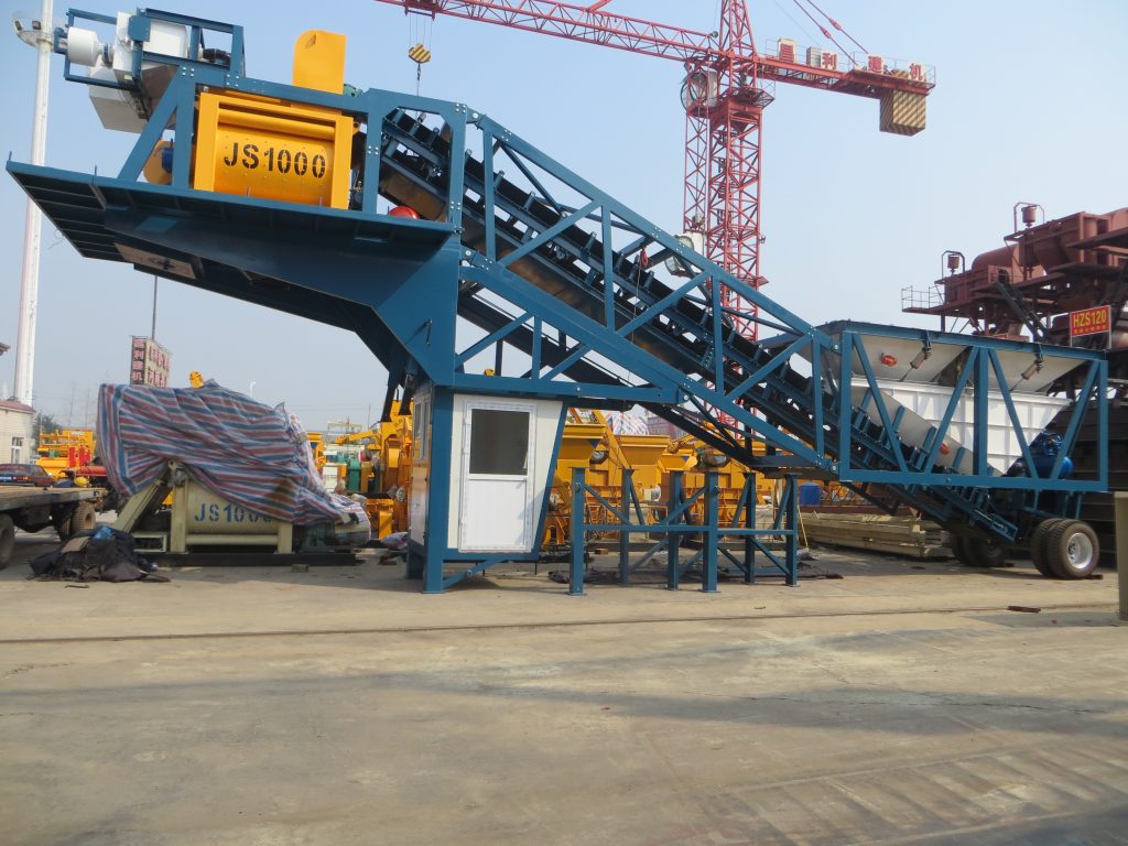 AJY60 Mobile concrete mixing plant