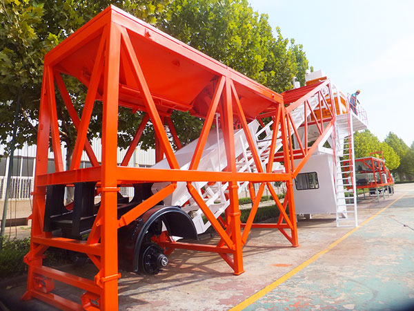 AJY75 portable mobile concrete plant