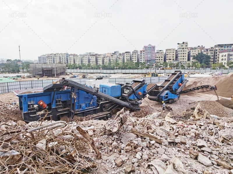 onsite concrete crusher