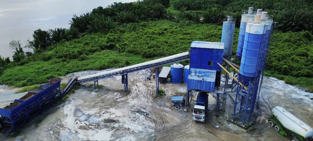 stationary concrete batch plant