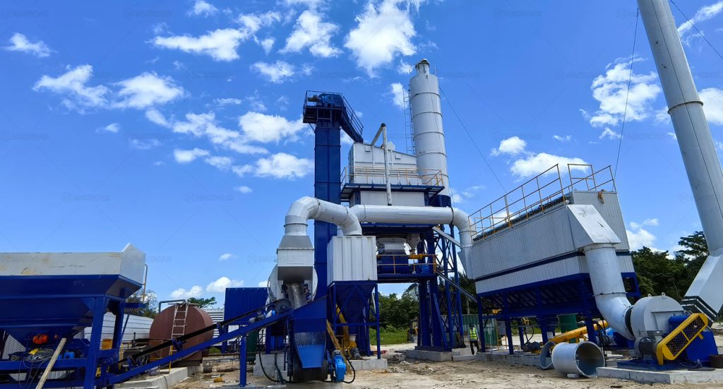 Macroad stationary type Asphalt batch mixing Plants for sale in Jamaica